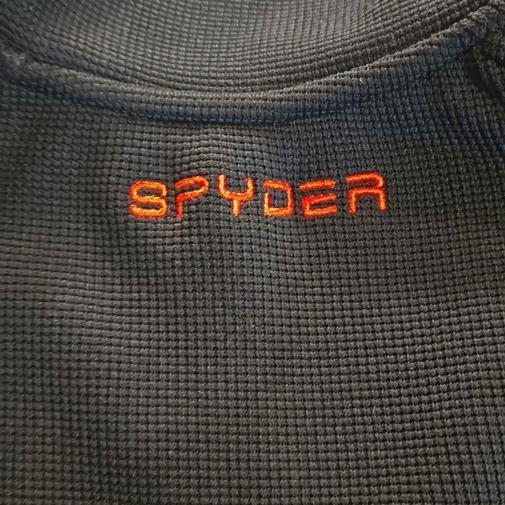 Spyder Men's Qtr Zip Black Pullover with Pockets and Microfleece Lining - Picture 7 of 10